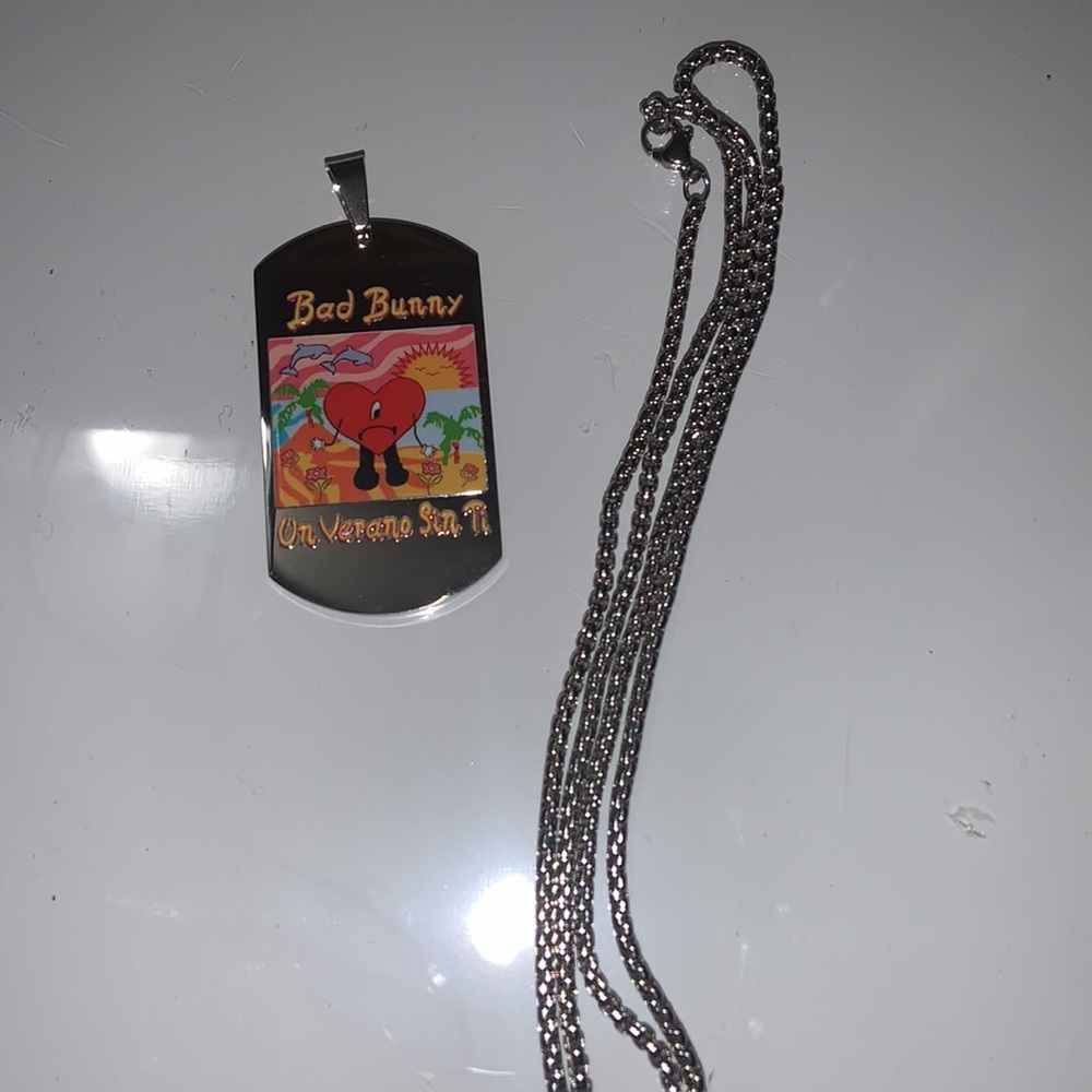 Bad Bunny Stainless Steel Dog-tag Chain